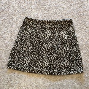 vintage 90s fuzzy leopard mini skirt